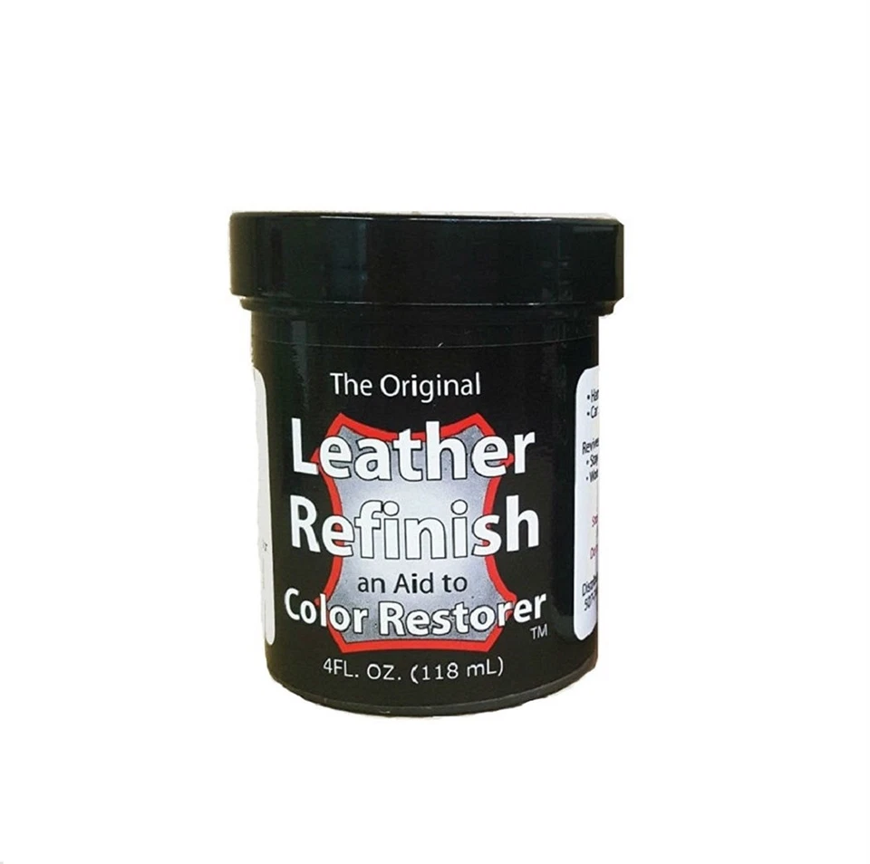 Restaurador de color de acabado de cuero + limpiador acondicionador preparador de tinte con paño gratis Foto 3 de 4