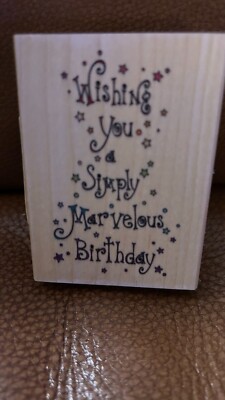 Simply Marvelous Birthday Stars  Hero Arts Rubber Stamp C
