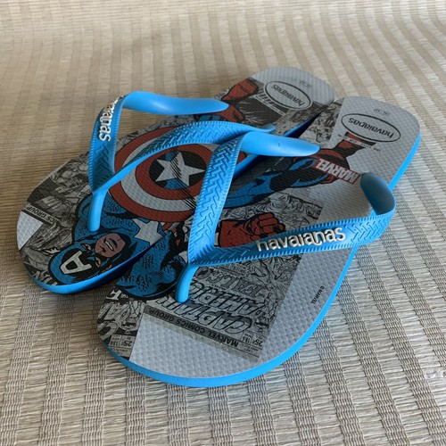 Havaianas Mens Slippers Marvel Captain America Flip Flops Size 11 - 12 |  eBay