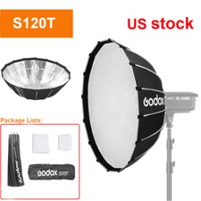 US Godox S120T Quick Release UmbrellaSoftbox Fodable For lightweight Light Bowen