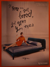 1st ligne roset RUCHE designer bed Inga Sempe advertisement advertising 2014