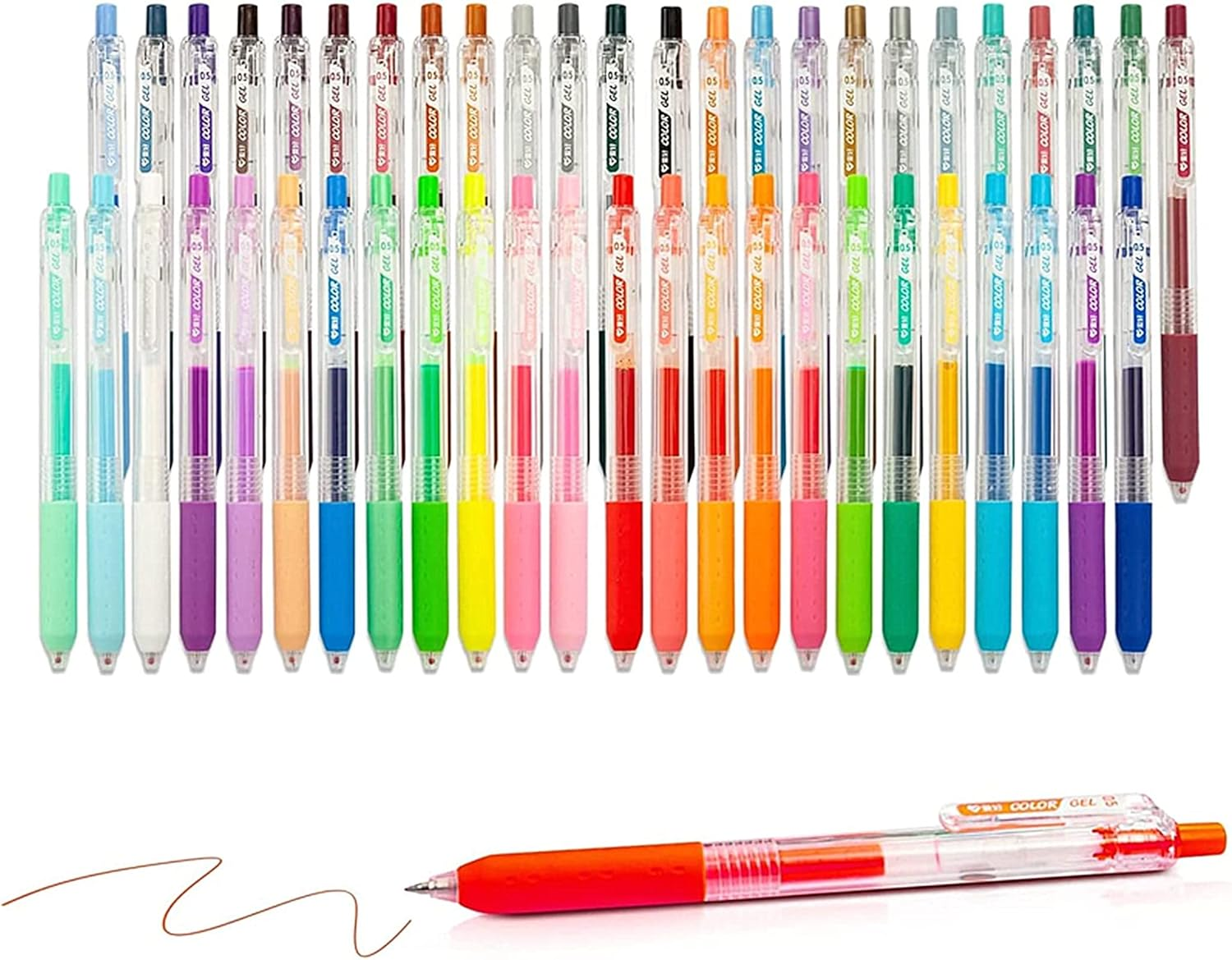 48 Vibrant Gel Pens - 0.5mm Fine Tip for Drawing, Journaling & Coloring-image