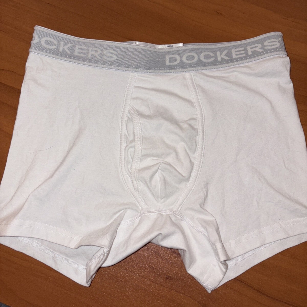 Dockers vintage white boxer brief Size Small cotton stretch