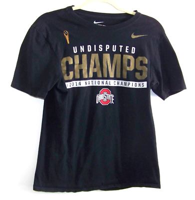 Ohio State Buckeye Football Nike Tee 2014 National Champs Undisputed OSU M  Shirt