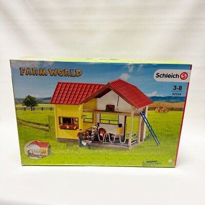 SCHLEICH FARM WORLD Dairy BARN WITH ACCESSORIES #42334 Retired Sealed Box