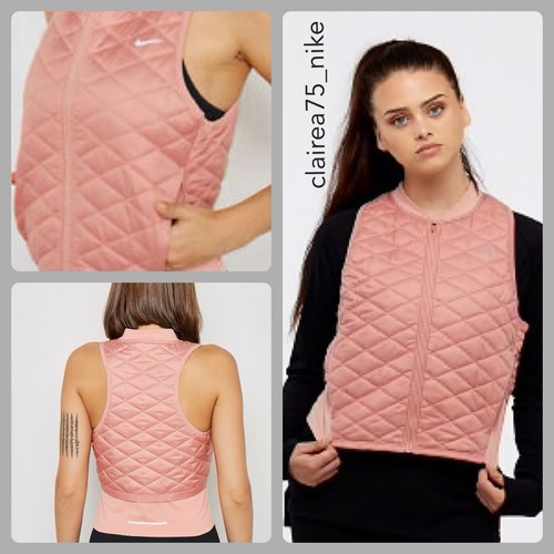 Nike Aerolayer Running Gilet Rust Rose Pink Size L (16-18) 930559-685 | eBay