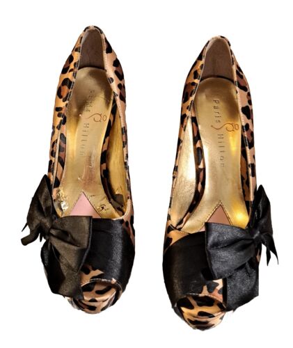 Paris Hilton Women's Size 6M Destiny Leopard Print Pumps Stilettos - Picture 2 of 10