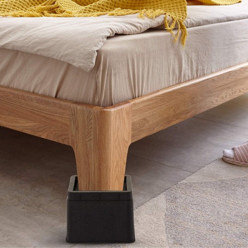 Stackable Bed Risers Plastic 3 Inch Heavy Duty Furniture Elevation 6 Pack - Picture 7 of 9