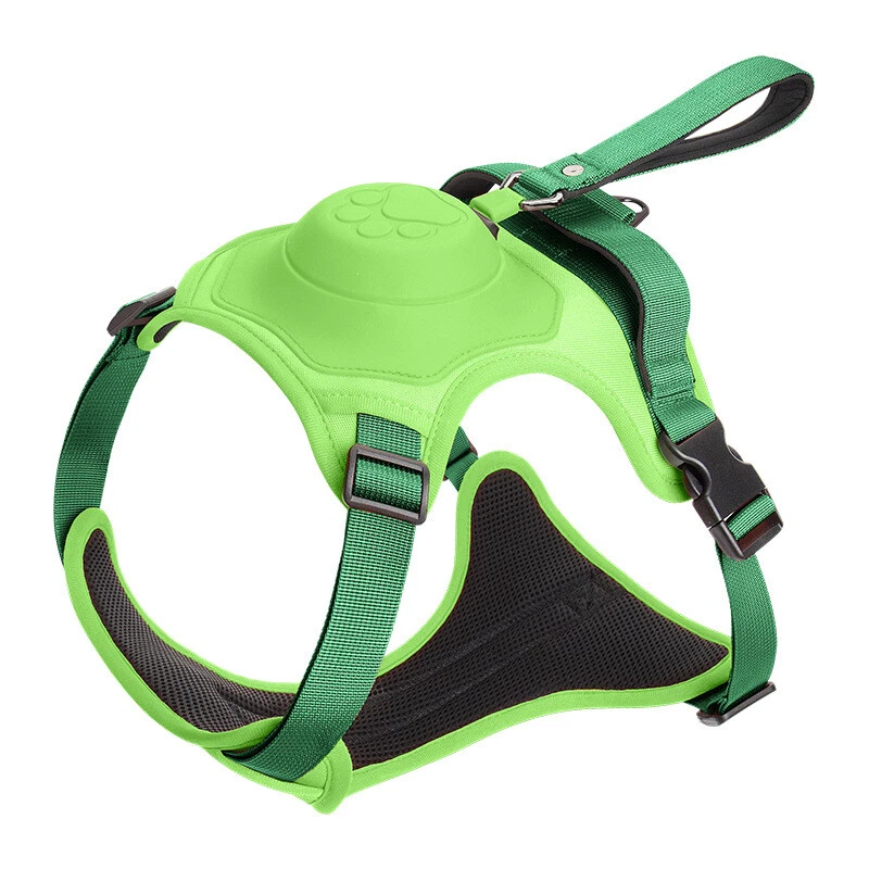Dog Harness with Leash, Dog Leash with automatic Adjustable and Back Extension