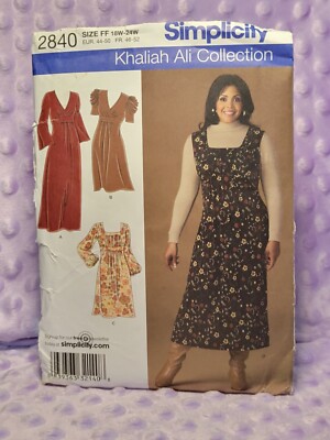 Simplicity 2840 - UNCUT Sewing Pattern, FF 18W-24W, Khaliah Ali ...