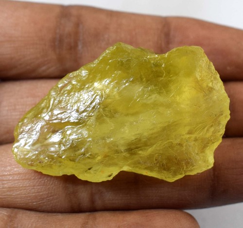 Natural Lemon Topaz 77.85 Ct Gemstone Mineral Specimen Rough Certified E12345 - Picture 3 of 7