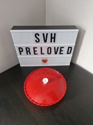 Rote Vintage Twinco Aufbewahrung mit Deckel und Spiegel Nr: 334
