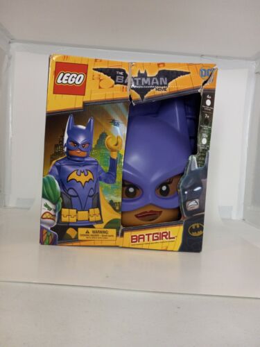 Lego Batgirl batman Movie Girls Costume Tunic Cape Mask Hands size M 7-8 purple - Afbeelding 1 van 2