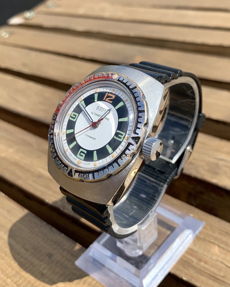 Reloj mecánico soviético vintage Vostok Amphibia hecho en URSS antimagnético años 80 Foto 4 de 4