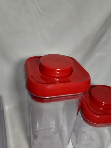 SELTEN ROT! OXO POP 4-teiliges Kunststoff-Lebensmittelbehälter-Set, 1,5 QT 2,1,9 Quart 0,3 - Bild 4 von 14