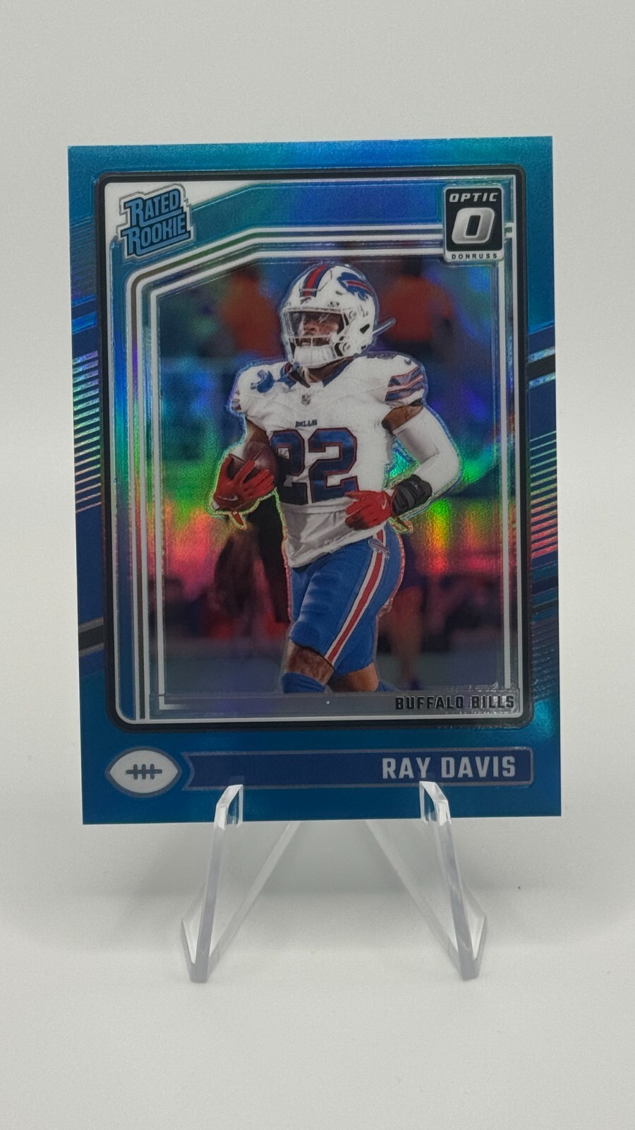 2024 Donruss Optic Aqua #283 Ray Davis RC RATED ROOKIE /299 Bills
