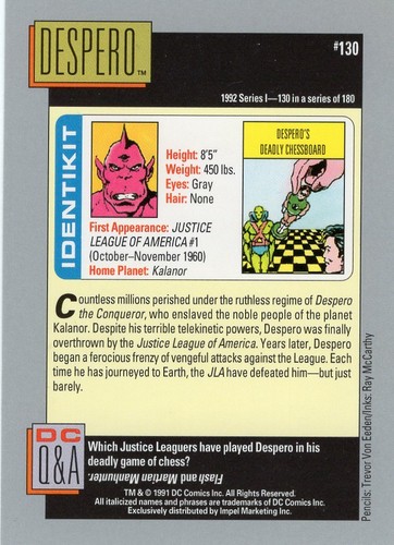 1991 DC Comics Impel Cosmic Cards Single Cards, You Pick, Finish your set! - Picture 259 of 351