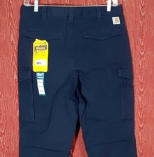 Carhartt Rugged Flex Fit Canvas Cargo Work Pant Navy Blue NWT