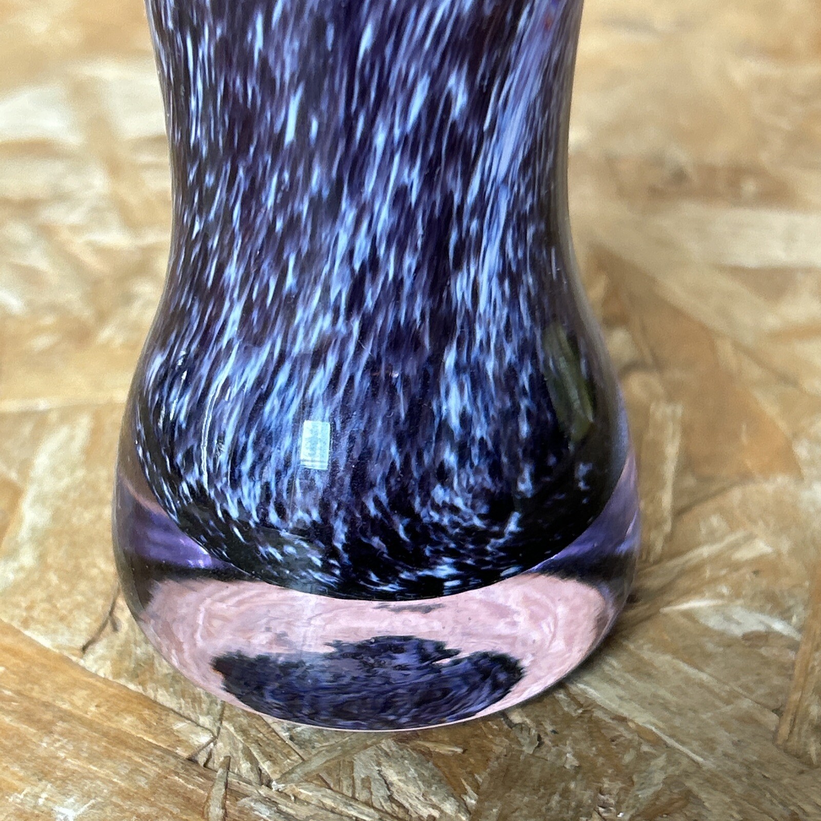 Caithness Crystal Art Glass Purple White Speckle Swirl Vase 11.75cm eBay