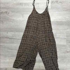 Women's Black Bohemian Patterned Jumpsuit Sz Small
