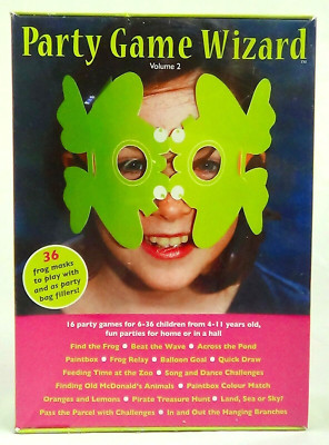 Party Game Wizard Volume 2, Traditional Games For Kids Age 4-11 & 36 Frog Masks