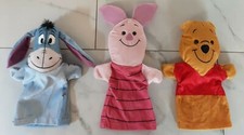Disney Winnie The Pooh Hand Puppets Melissa Doug 3 Plush Piglet Eeyore Pooh