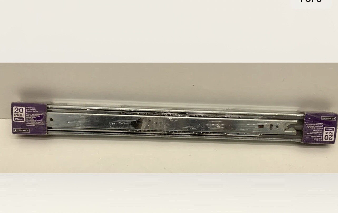 1 Pair Liberty 20 inch Soft Close Ball Bearing Drawer Slides
