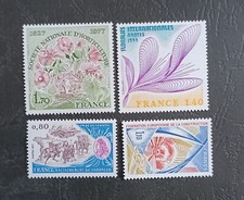 1977 Timbre France Neuf .Y&T N 1930,1931,1932,1934,non oblitérés,Très bon état.