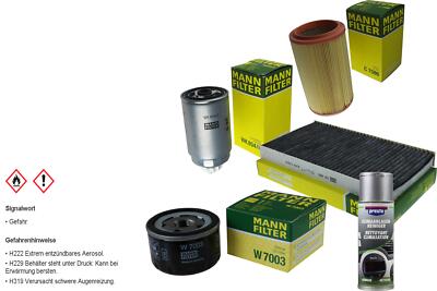 MANN-FILTER Inspektionspaket Presto Klima-Reiniger für Lancia Lybra SW 2.4 JTD