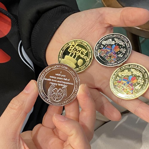 1pc Collection Coin Lucky Happy Birthday Gedenkmünzen Geburtstagsgeschenk _cn - Bild 9 von 14