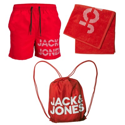 Jack Jones Schwimm Short Herren Beach Sport Handtuch kurze Hose Sporthose Tasche