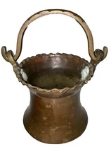 Cauldron Antique Copper with Brass Handle Double Wall
