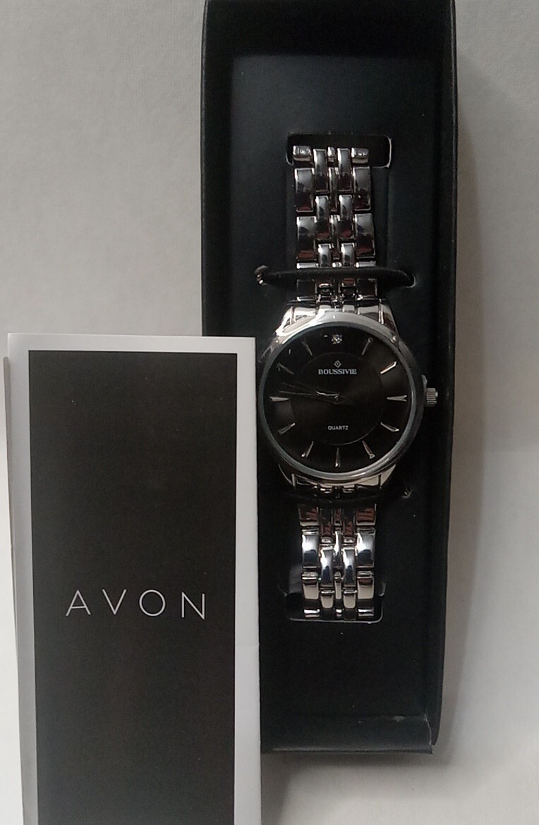 Avon Boussivie Watch Black & Silver Women display picture 2