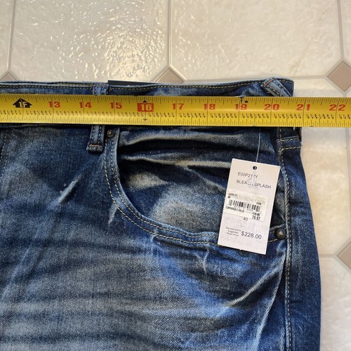 PRPS Japanese Jeans Distressed Cayenne Blue Denim Pants Stretch Mens Size 40 - Picture 9 of 16