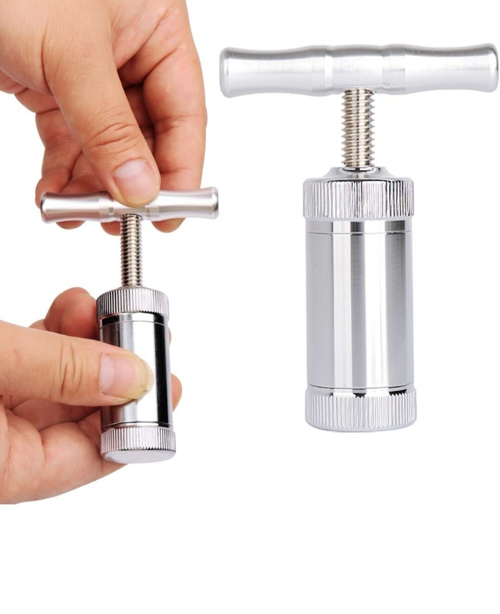 Durable alloy metal Compressor Presser T shaped tobacco herb press squeezer