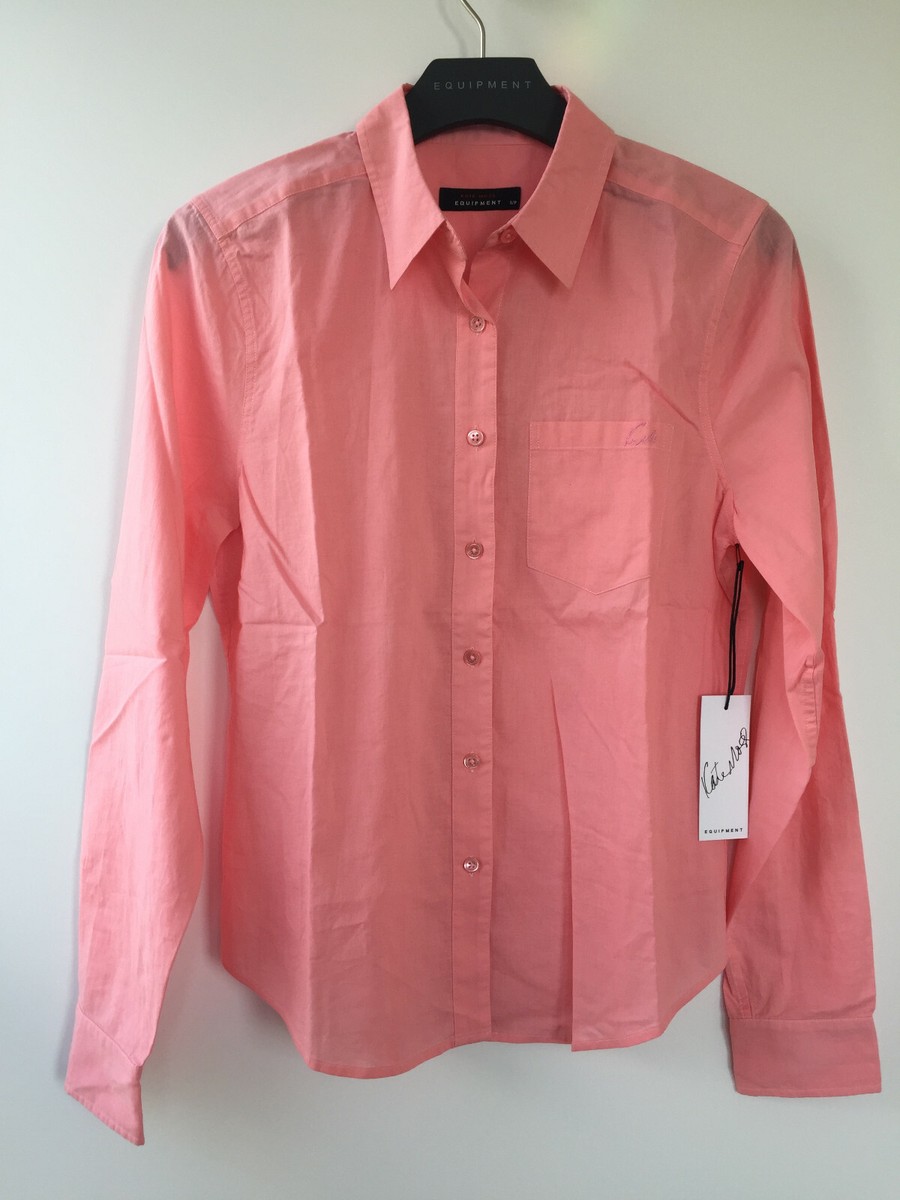 NWT $228 KATE MOSS For EQUIPMENT London Shrunken Oxford Blouse 
