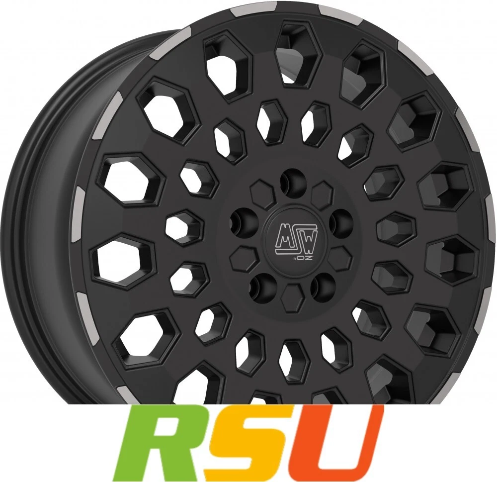 4x MSW MSW 99 matt black lip polished 7.5x18