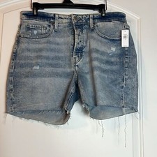 BNWT - OLD NAVY HIGH RISE O.G STRAIGHT JEAN DENIMN SHORTS - 12