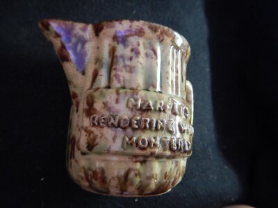 Vintage California pottery drip glaze Marples Rendering works Monterey crazing