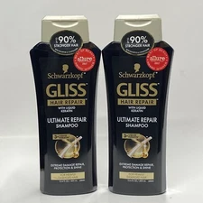 Schwarzkopf Gliss Ultimate Repair Shampoo With Liquid Keratin 13.6 oz (2 Pack)