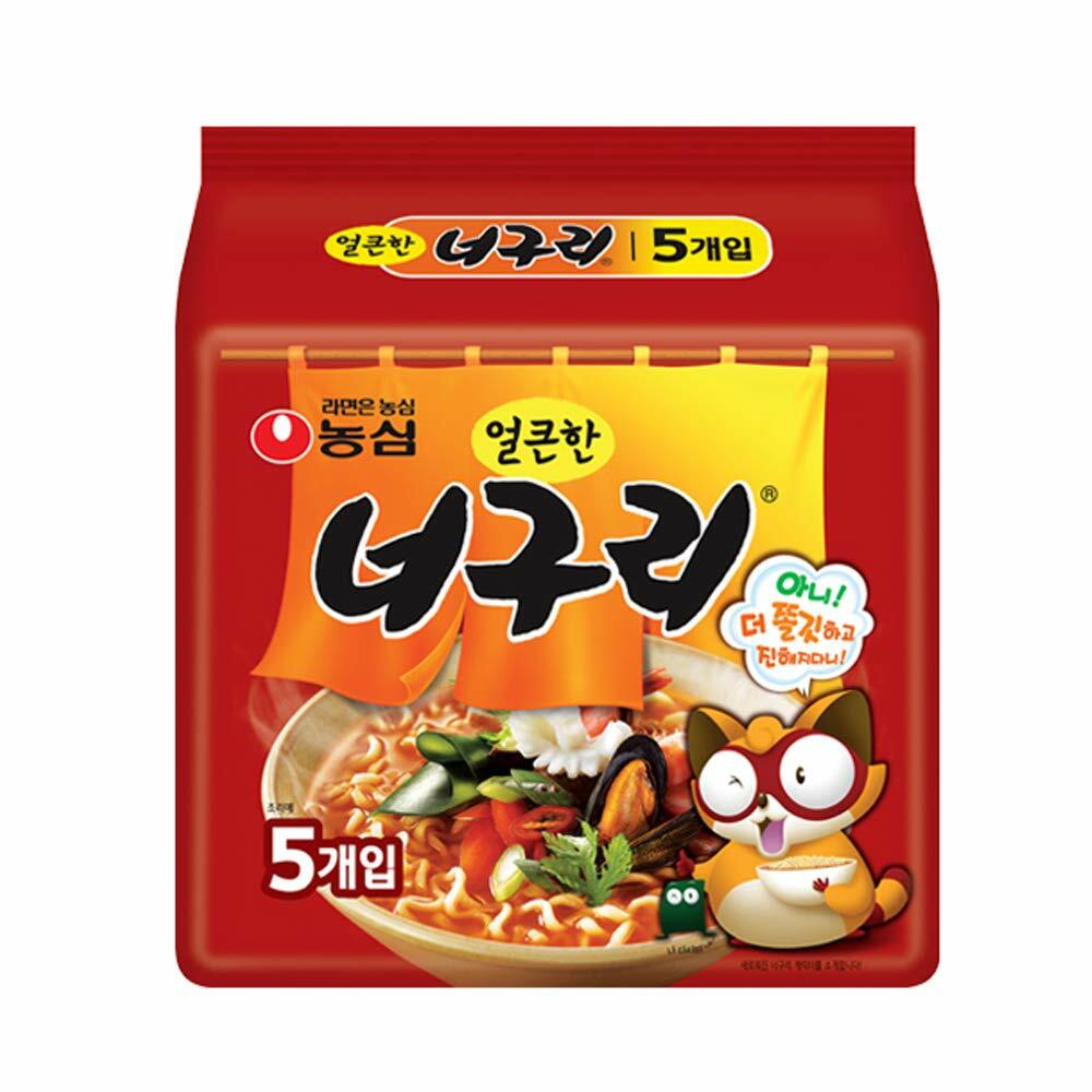 Nongshim Neoguri Spicy Hot Ramen Noodle Soup (5 piezas) / Comida coreana