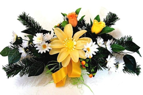 Totensonntag Gesteck Allerheiligen Grabgesteck Gedenken Grabschmuck (BR 10-20)