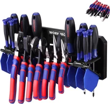 Plier Organizer Rack, 13.5" Foldable Tool Organizer, Wall Mount Screwdriver Orga