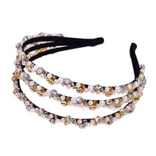3 Rows Hair Accessory Stylish Hairband For Weddings Parties Photography Props