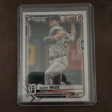 Bowman 2021 Casey Mize Rookie Detroit Tigers Baseball Card MLB #31