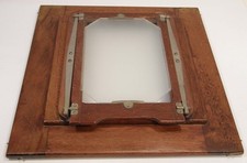 ANTIQUE WOODEN LARGE FORMAT CAMERA BACK W/5X7 GROUND GLASS FOCUSING SCREEN