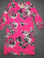 ASOS Pink Floral Bodycon Dress Long Sleeve Cut Out Size UK 18