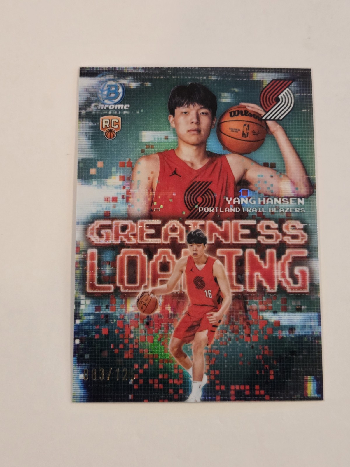 2025-26 Topps Bowman - Yang Hansen Greatness Loading Aqua Refractor /125 (RC) 