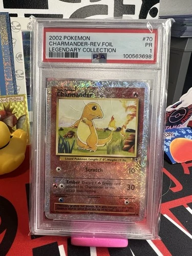 PSA 1 Charmander Rev.Foil 2002 Pokemon Legendary Collection 70/110 Pokemon Card