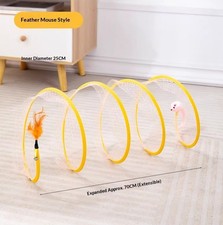 Cat Tunnel Toy, Cat Play Tunnel, Cat Teaser Wand, 25cm Inner Diameter, 1 Piece  